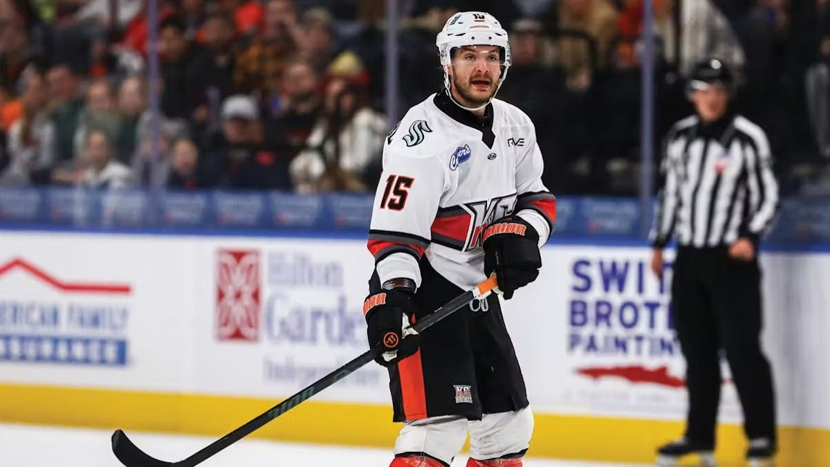 Action photo of Marcus Crawford of the Kansas City Mavericks